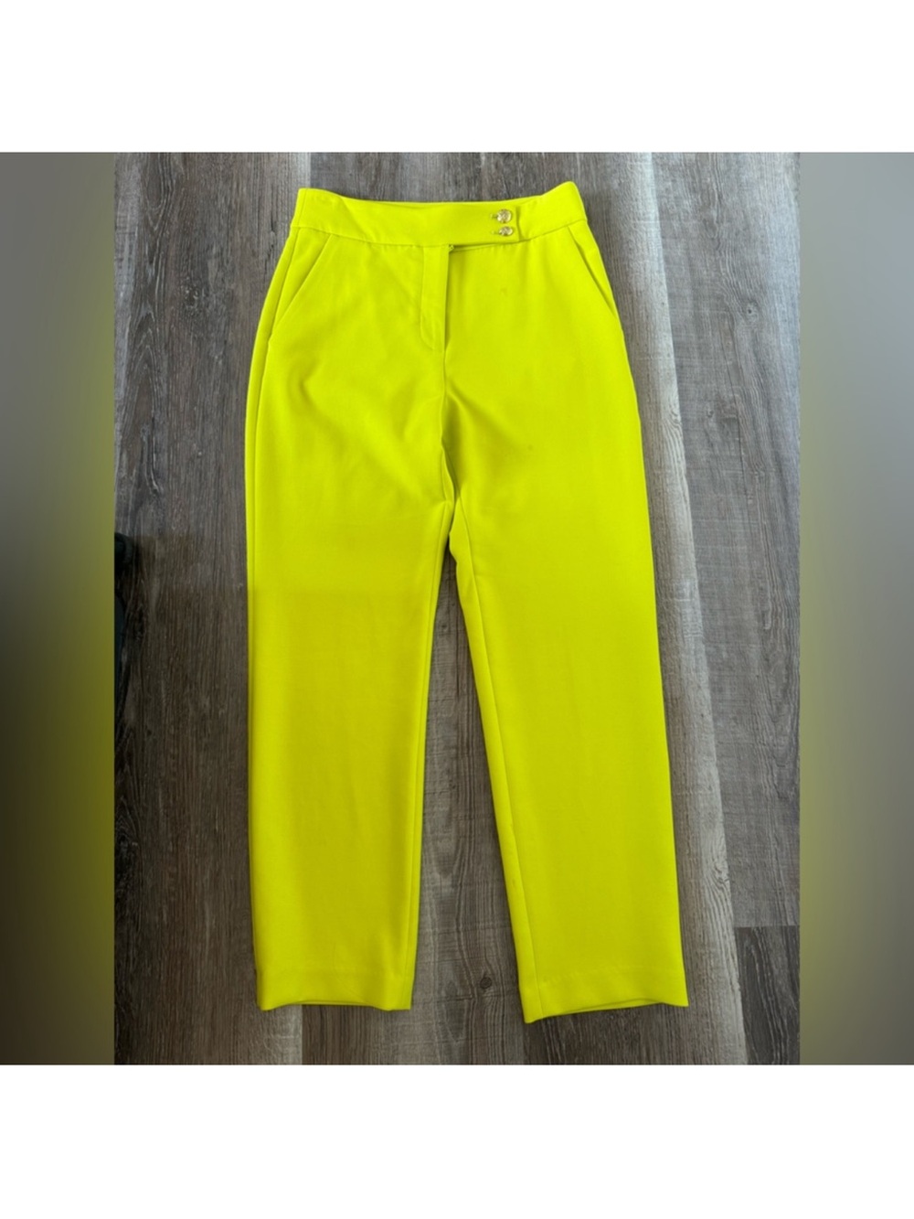 Veronica Beard Kanto bright yellow slacks 💛
